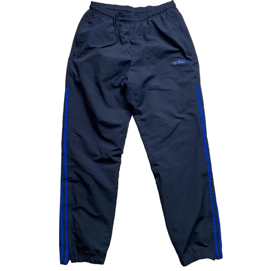 Adidas Navy and Blue Baggy Shell Trackpant Bottoms (M)