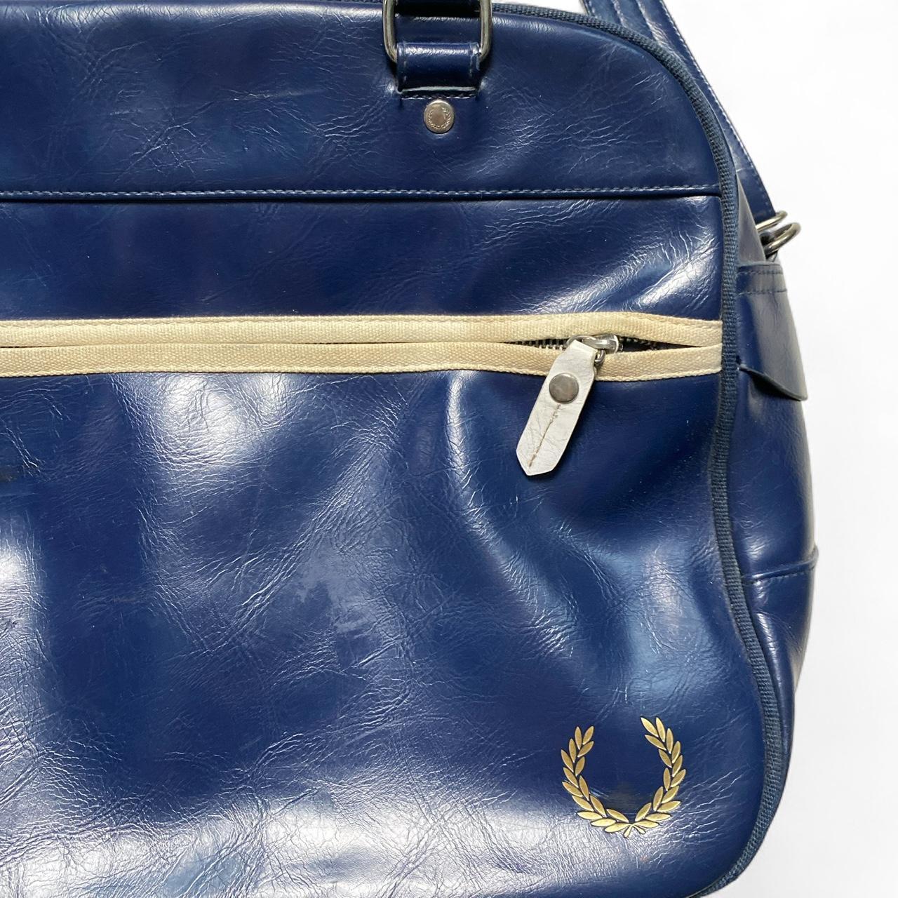 Fred Perry Navy and Cream Duffle Shoulder Bag