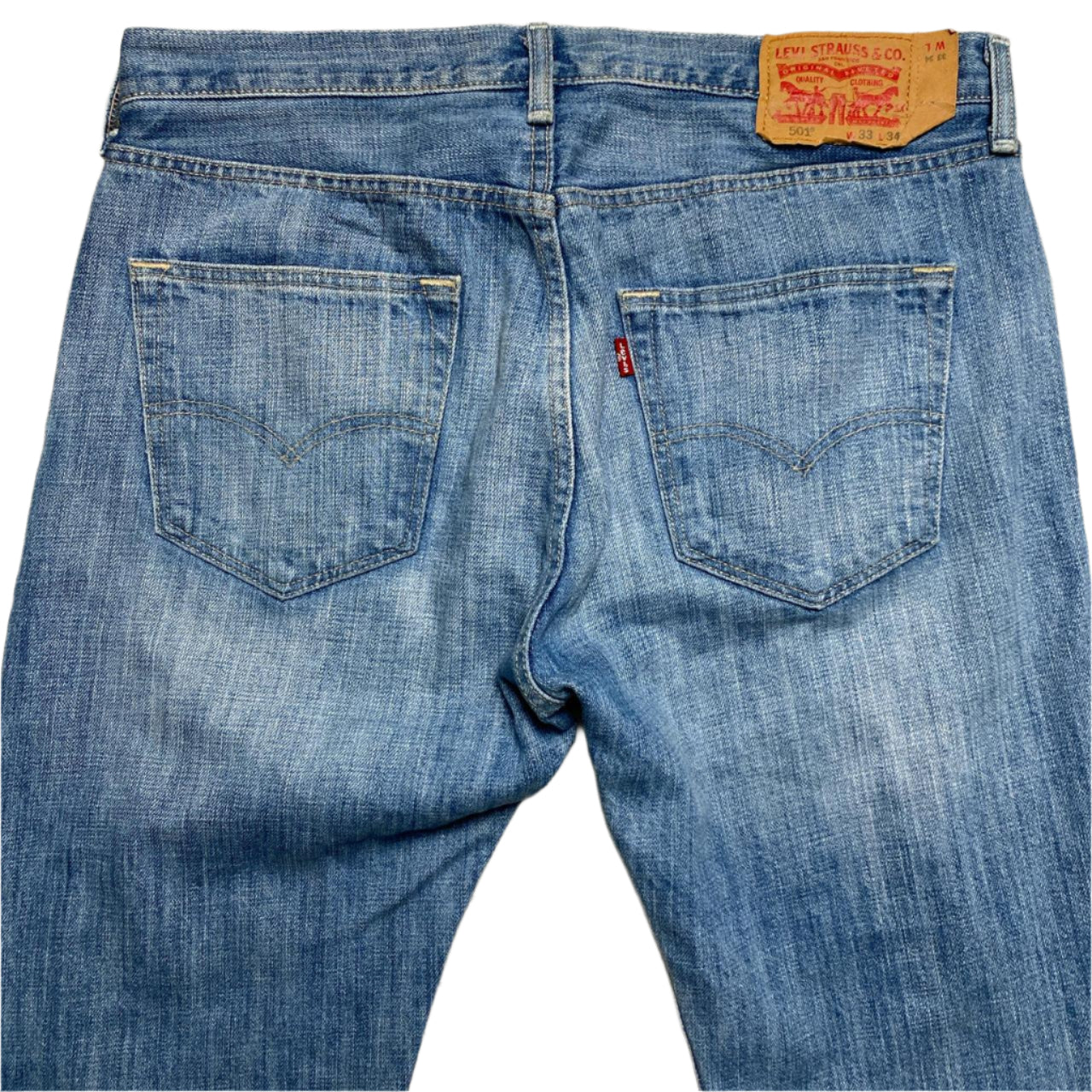 Levis 501 Baggy Light Blue Jeans (33W)
