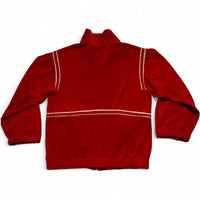 Yves Saint Laurent YSL Vintage 90’s Red and White Velour Tracksuit Jacket (M)