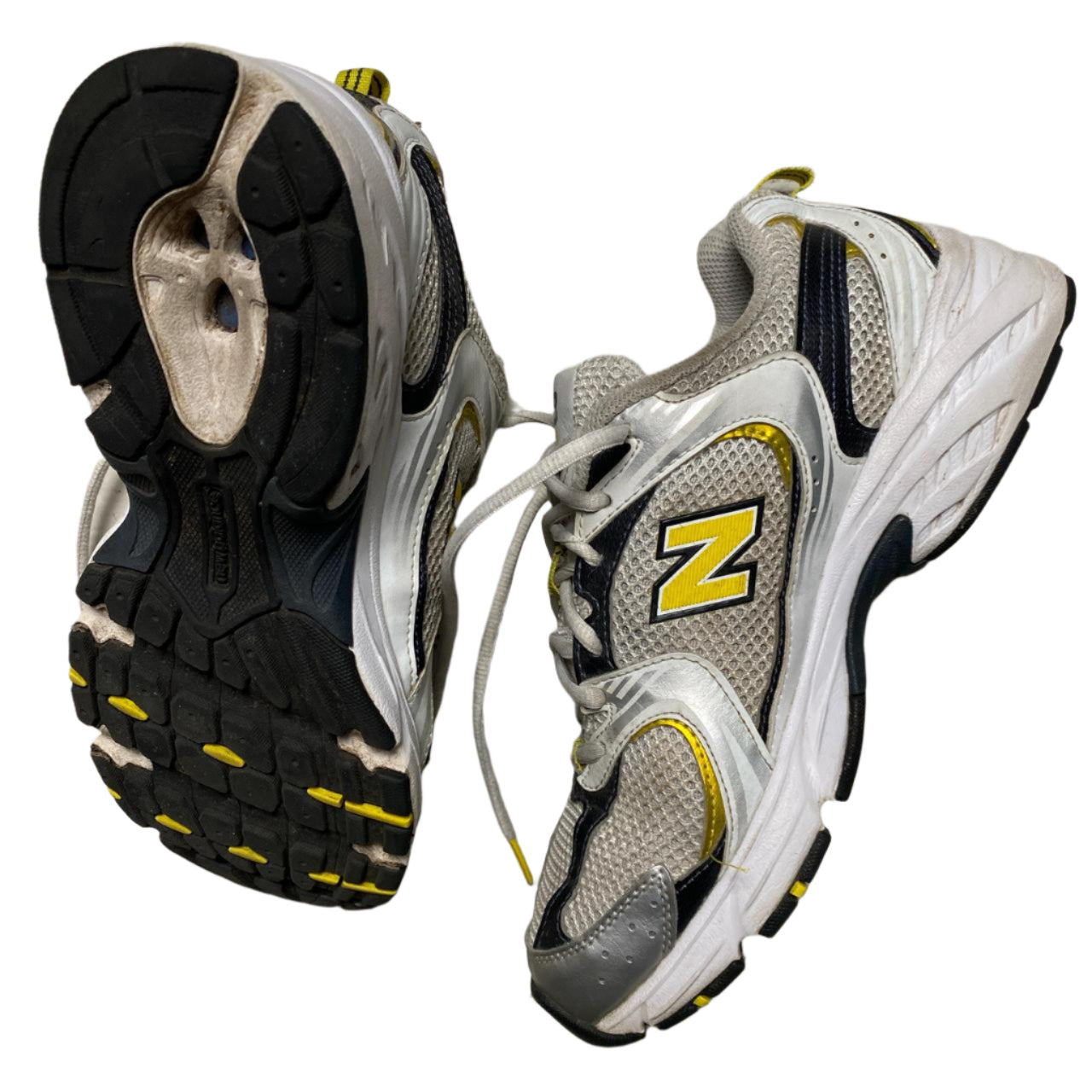 New Balance 530 White Black and Yellow Trainers (UK 6)