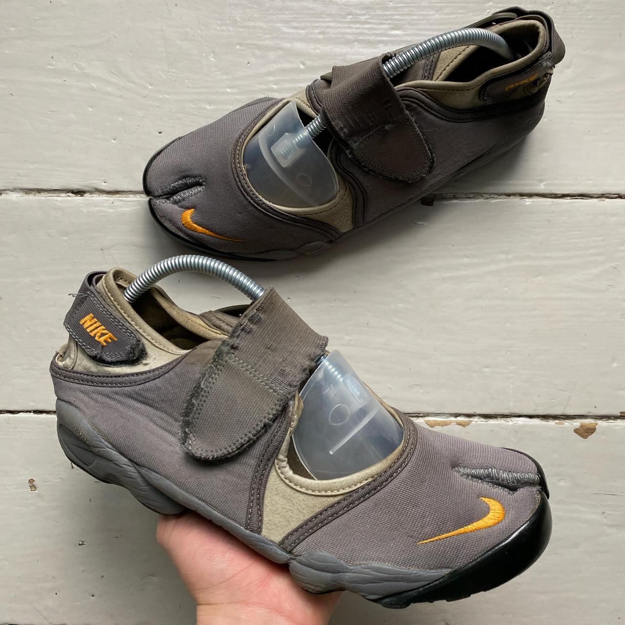 Nike Air Rift Vintage 2007 Grey and Orange Tabi Split Toe Shoes