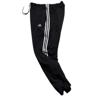 Adidas Black and White Trackpant Baggy Bottoms (L)