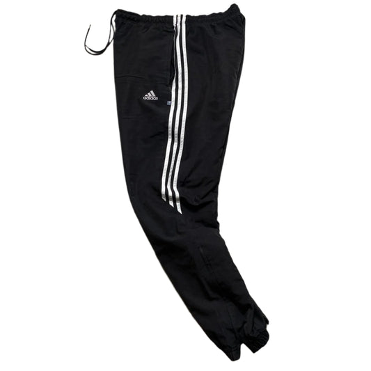 Adidas Black and White Trackpant Baggy Bottoms (L)