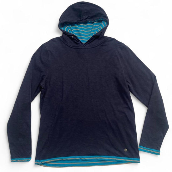 Hugo Boss Navy and Striped Hoodie (XL)