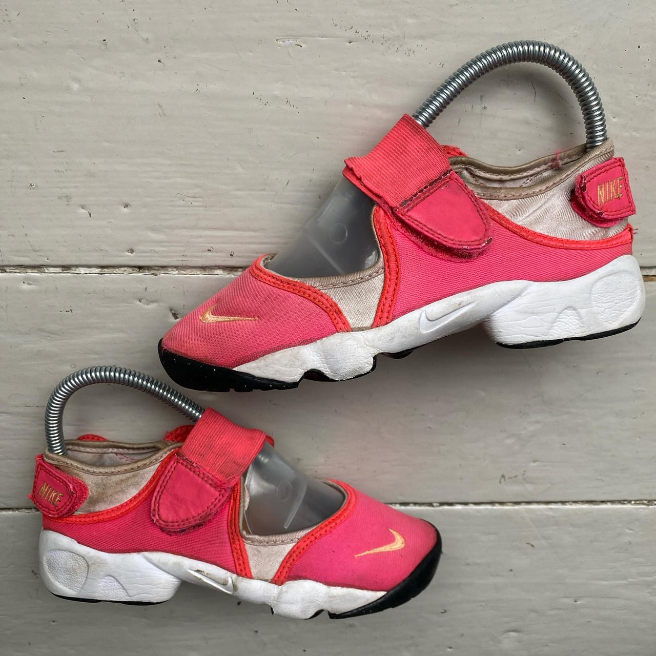 Nike Air Rift Non Tabi Split Toe Junior Pink and White