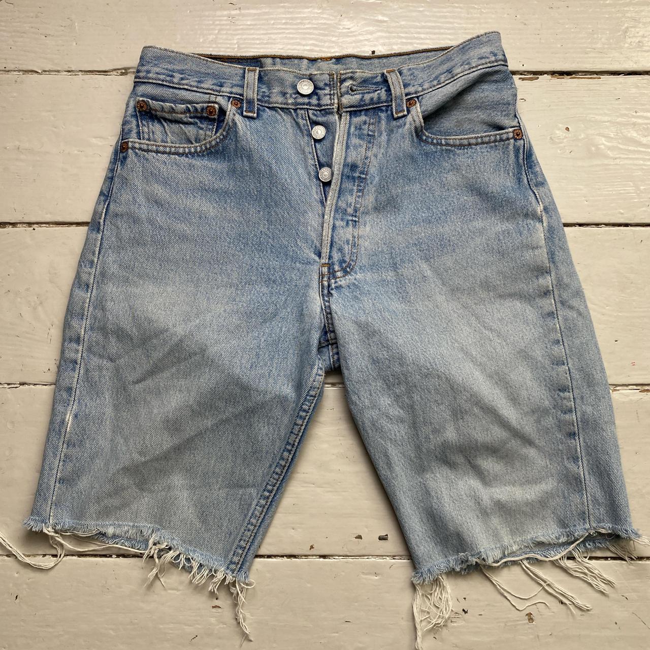 Levis 501 Vintage Jorts Light Blue Cut Down Jean Shorts