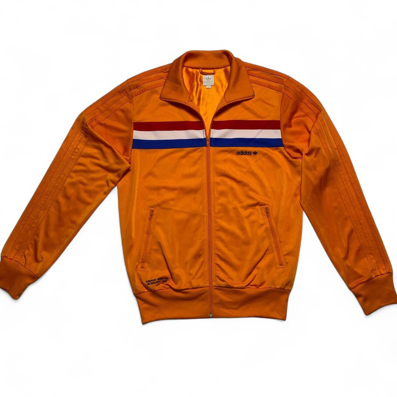 Adidas Originals Netherlands Vintage Orange Red White and Blue Tracksuit Jacket (M)