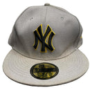 New York Yankees Fitted Cap Grey Black and Yellow