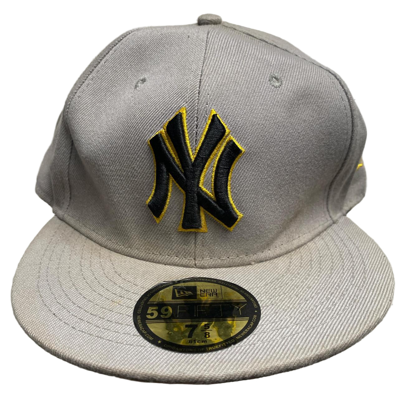 New York Yankees Fitted Cap Grey Black and Yellow