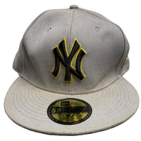 New York Yankees Fitted Cap Grey Black and Yellow