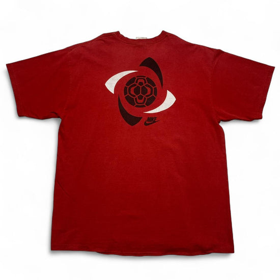 Nike Vintage y2k Soccer Football Red and White T Shirt (XL)