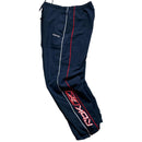Reebok Vintage Navy White and Red Shell Baggy Trackpant Bottoms (M)