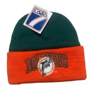 Miami Dolphins Vintage 90’s Team NFL Green and Orange Beanie Hat