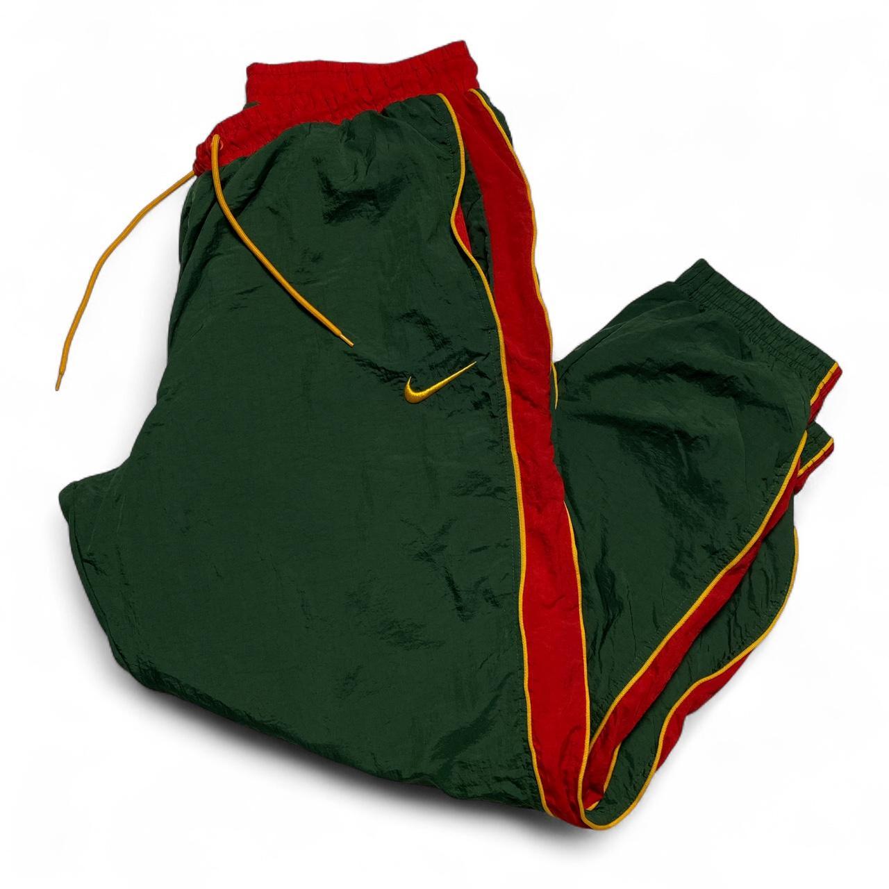 Nike Green Red and Yellow Shell Trackpant Baggy Bottoms