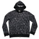 Keith Haring Black and Quite All Over Art Prints Hoodie (XL)