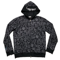 Keith Haring Black and Quite All Over Art Prints Hoodie (XL)
