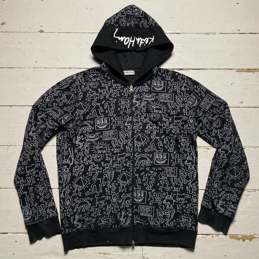 Keith Haring Black and Quite All Over Art Prints Hoodie