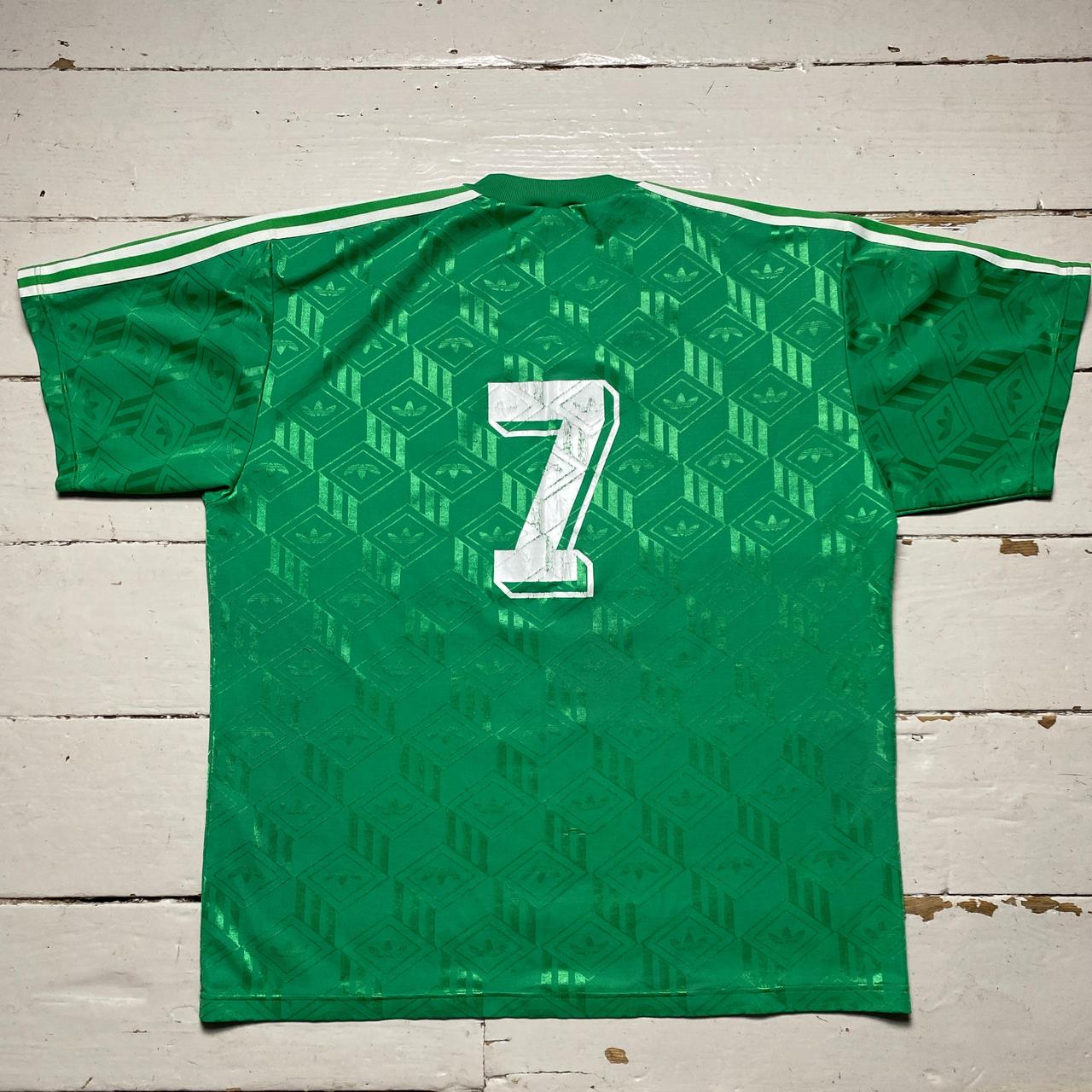 Adidas Sweden Hooks Idrottsforening 80’s Green and White Football Jersey