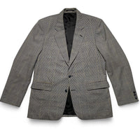 Burberry Vintage Grey Checked Suit Jacket (XL)