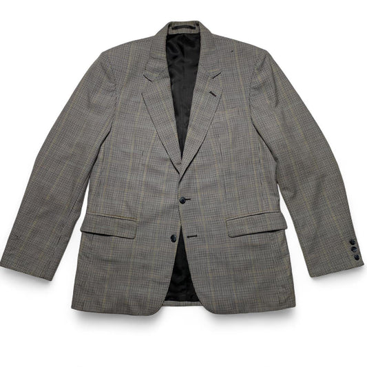 Burberry Vintage Grey Checked Suit Jacket