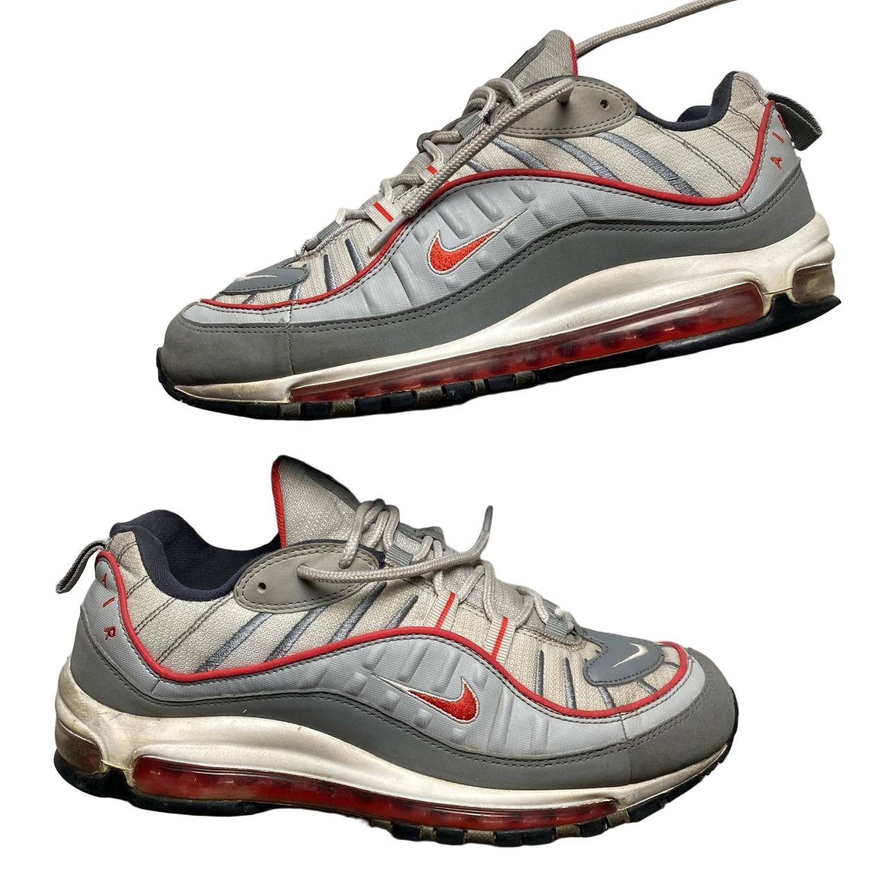 Nike Air Max 98 Grey Red and White (UK 9)