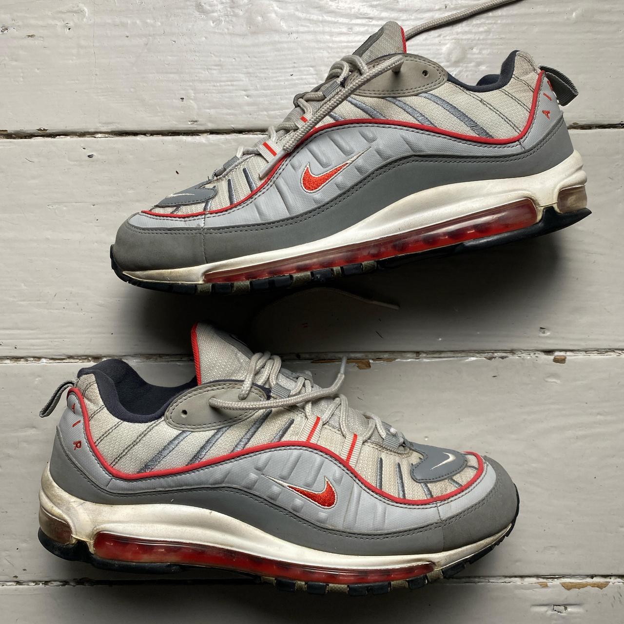 Nike Air Max 98 Grey Red and White