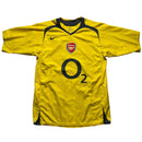 Nike Arsenal 2003/04 Vintage Total 90 Yellow and Grey O2 Football Jersey (S)