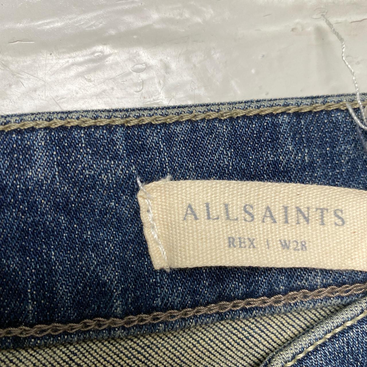 All Saints Rex Slim Fit Jeans Navy Stonewash