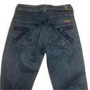 7 For All Mankind Lace and Denim Flared Womens Jeans (W 27)