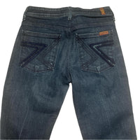 7 For All Mankind Lace and Denim Flared Womens Jeans (W 27)