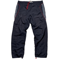 Adidas Baggy Vintage Black and Red Shell Trackpant Bottoms (XL)