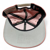 Chicago Bulls Mitchell and Ness Pink and White Snapback Cap