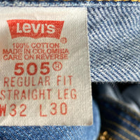 Levis Vintage 505 Navy Baggy Jeans (32W)