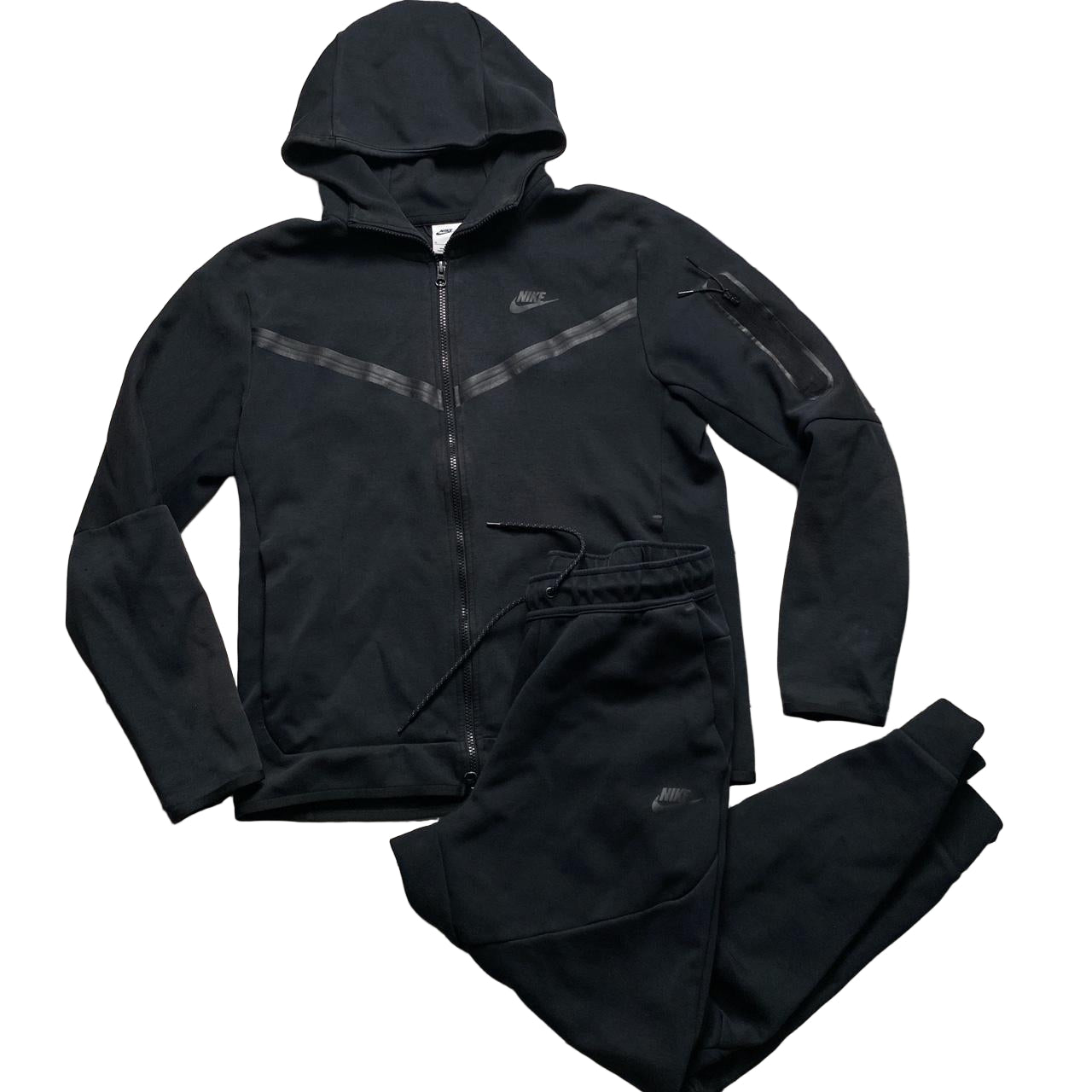 Nike Tech Fleece Black Full Tracksuit (M)