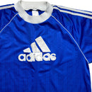 Adidas Vintage Blue and White Football Jersey T Shirt (L)