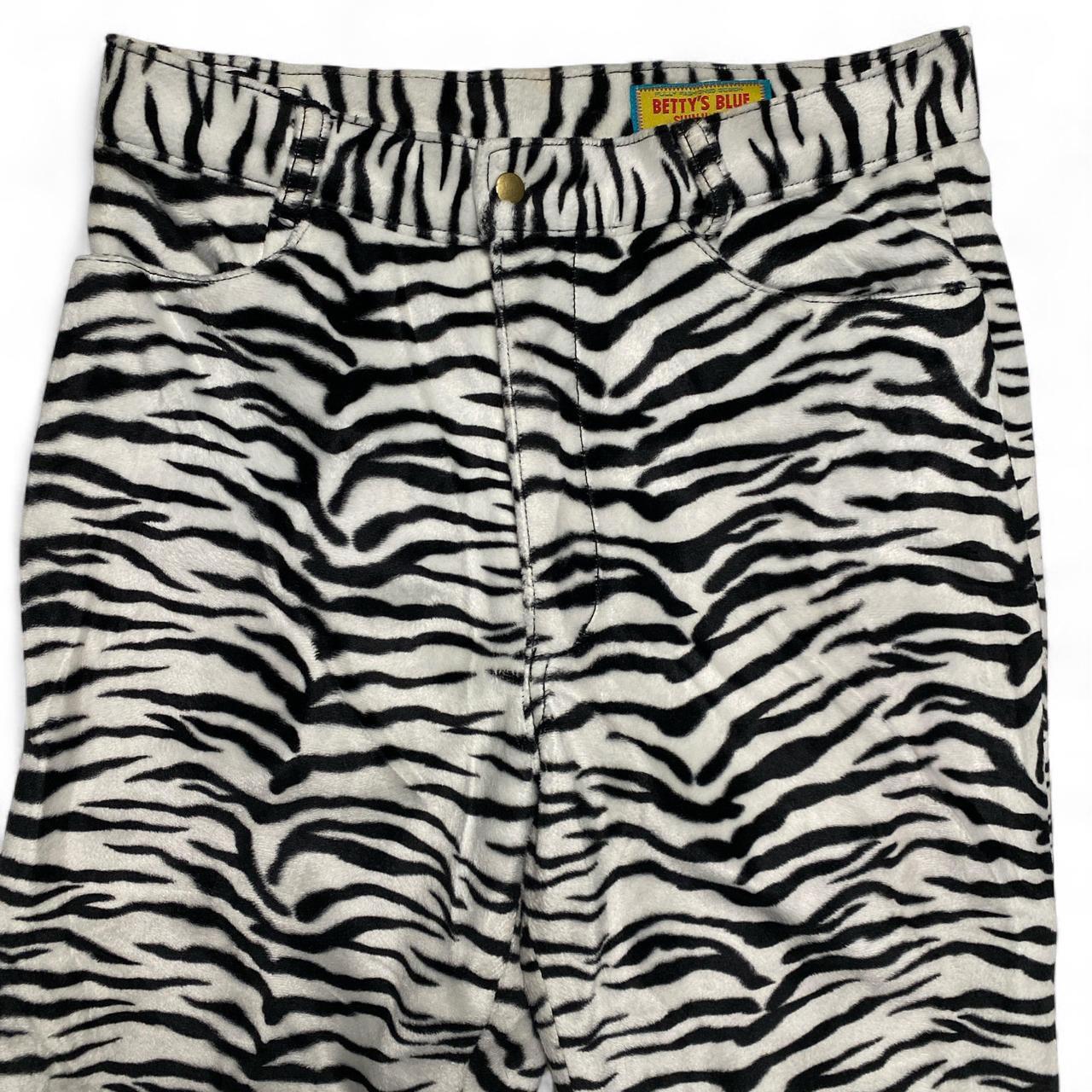 Bettys Blue Vintage Zebra Felt Flared Trousers
