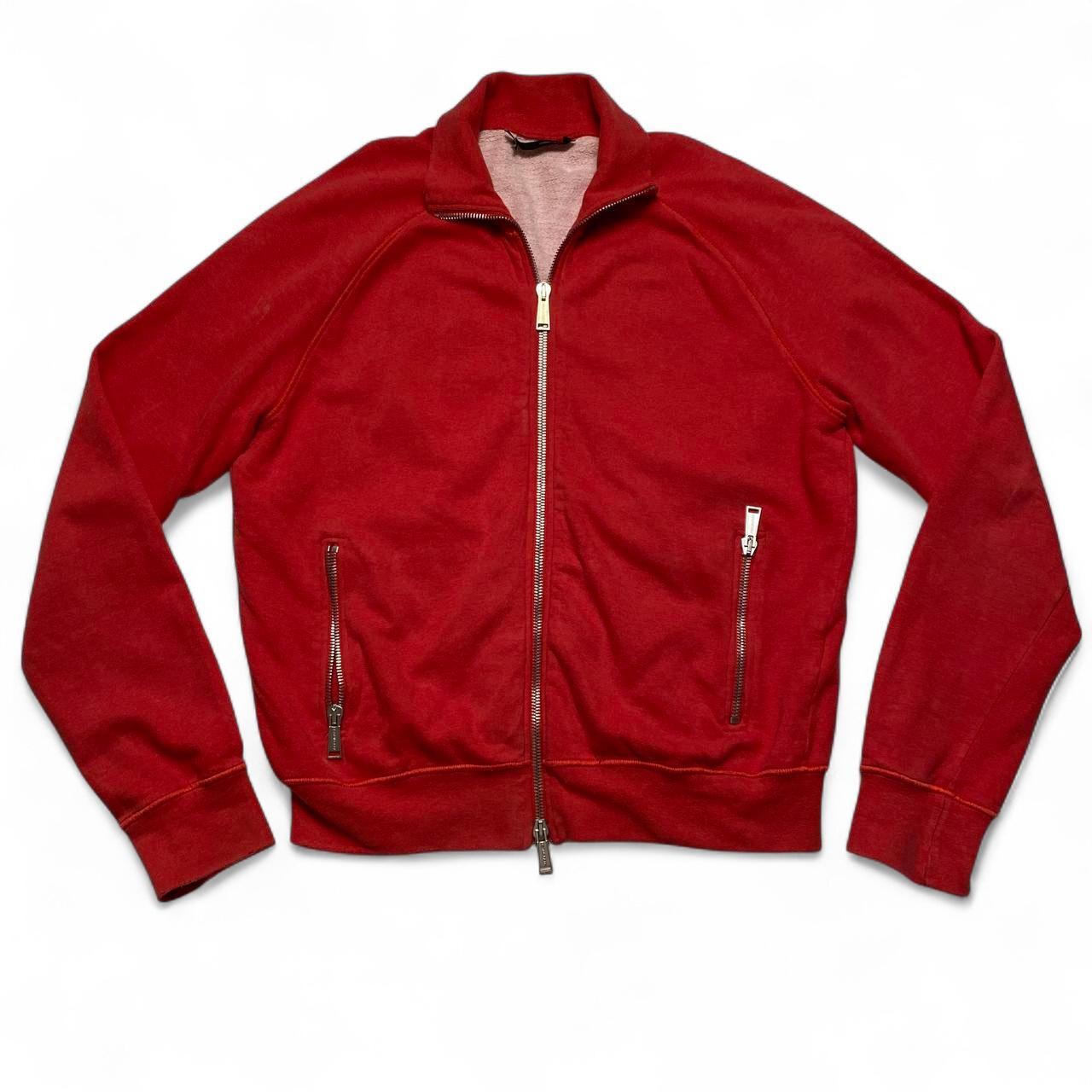 Dsquared Red and White Zip Up Jumper (2XL)