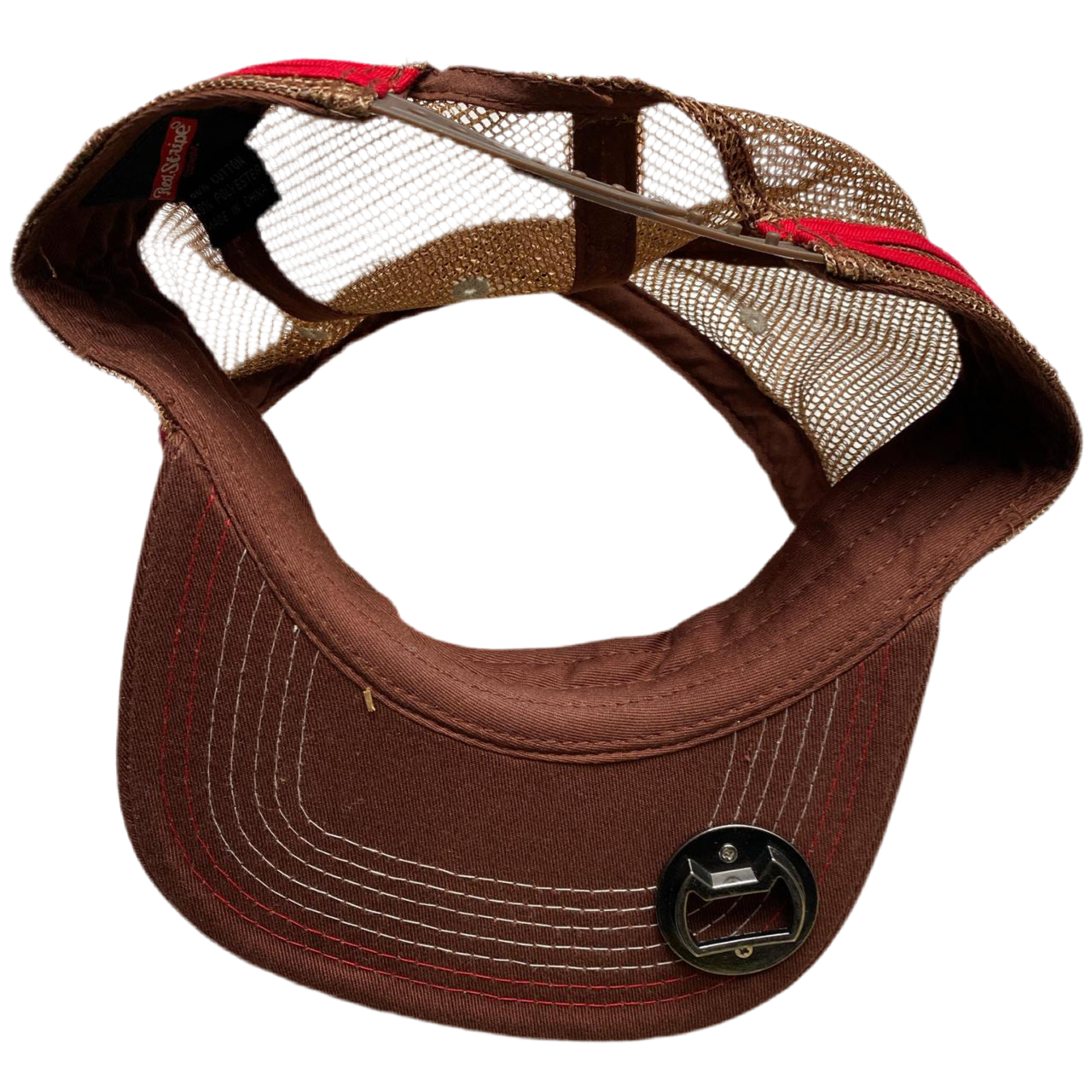 Red Stripe Trucker Vintage Bottle Opener Cap