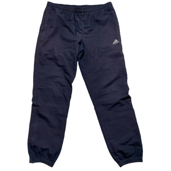 Adidas Navy and Grey Shell Trackpant Baggy Nylon Bottoms (S)