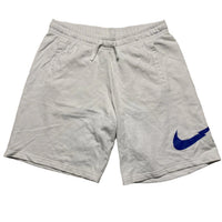 Nike White and Blue Big Swoosh Shorts (XL)