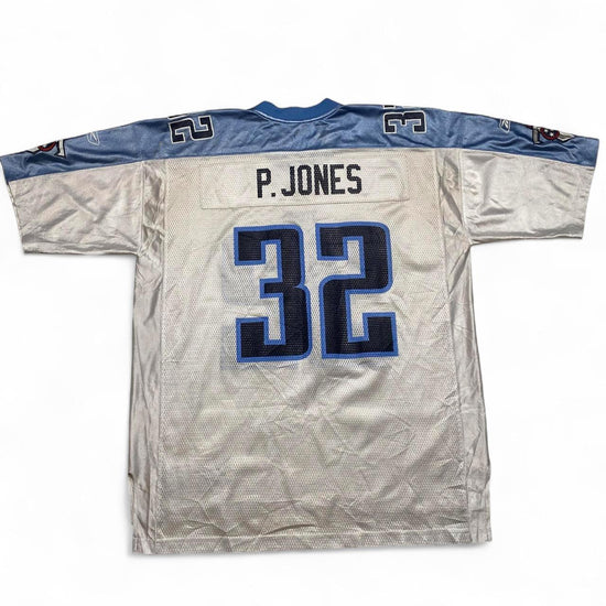 Reebok Tennessee Titans Jones 32 Vintage NFL Jersey Light Blue and White (XL)