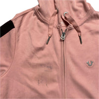 True Religion Pink and Silver Horseshoe Plaque Hoodie (S)