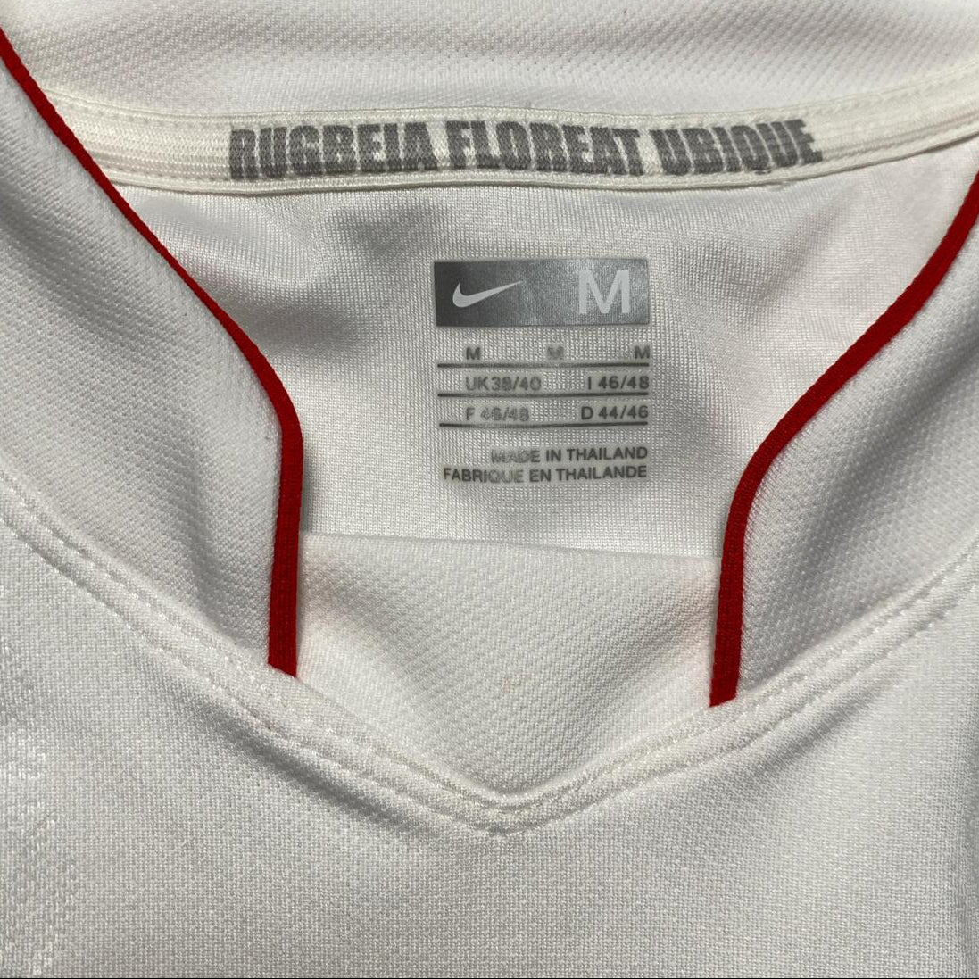 Nike England Rugby O2 2007/08 Vintage Jersey White and Red (M)