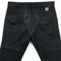 Carhartt Sid Pant Black Slim Straight Trousers (36W)