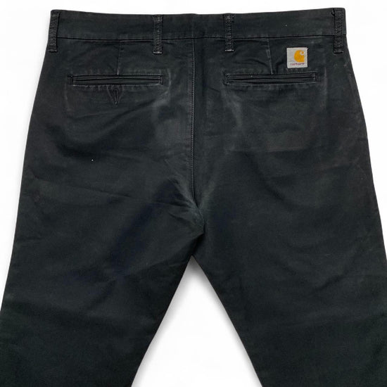 Carhartt Sid Pant Black Slim Straight Trousers (36W)