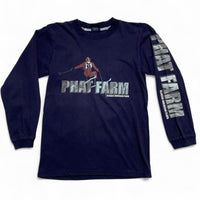 Phat Farm Ski Navy Long Sleeve T Shirt (S)