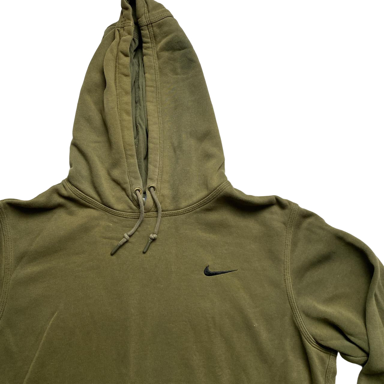 Nike Olive Green and Black Swoosh Hoodie (L)