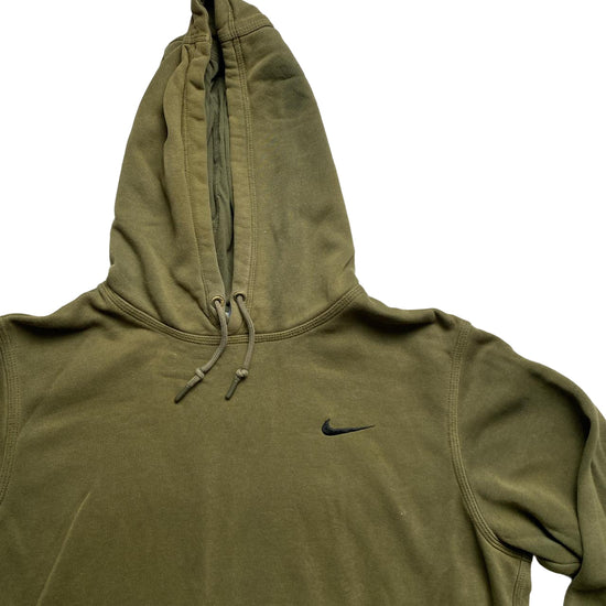 Nike Olive Green and Black Swoosh Hoodie (L)