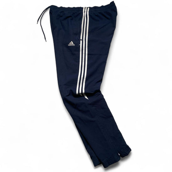 Adidas Navy and White Shell Trackpant Baggy Bottoms (L)